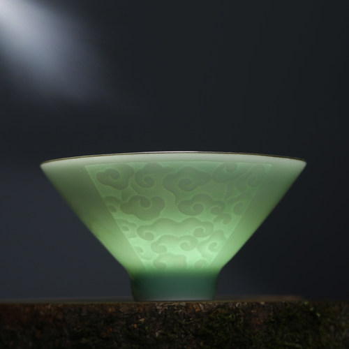 斗笠杯大号家用薄胎功夫陶瓷