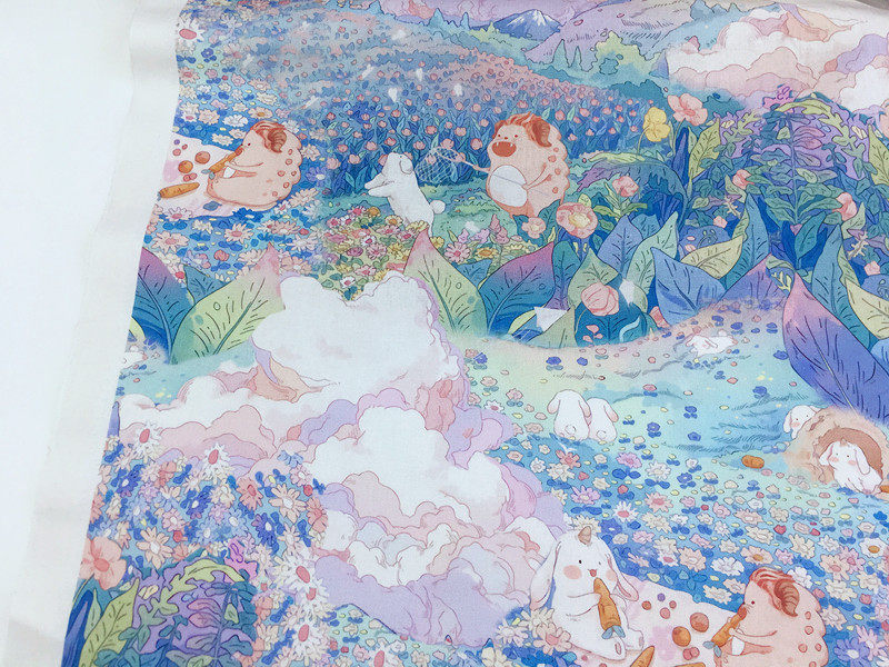 梦幻花海可爱小动物数码印花布 diy手工儿童蓬蓬裙lolita连衣裙属于什么档次？