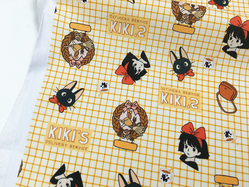黄色方格KIKI魔女宅急便数码印花全棉布 diy手工儿童连衣裙流沙包怎么样,好用不?