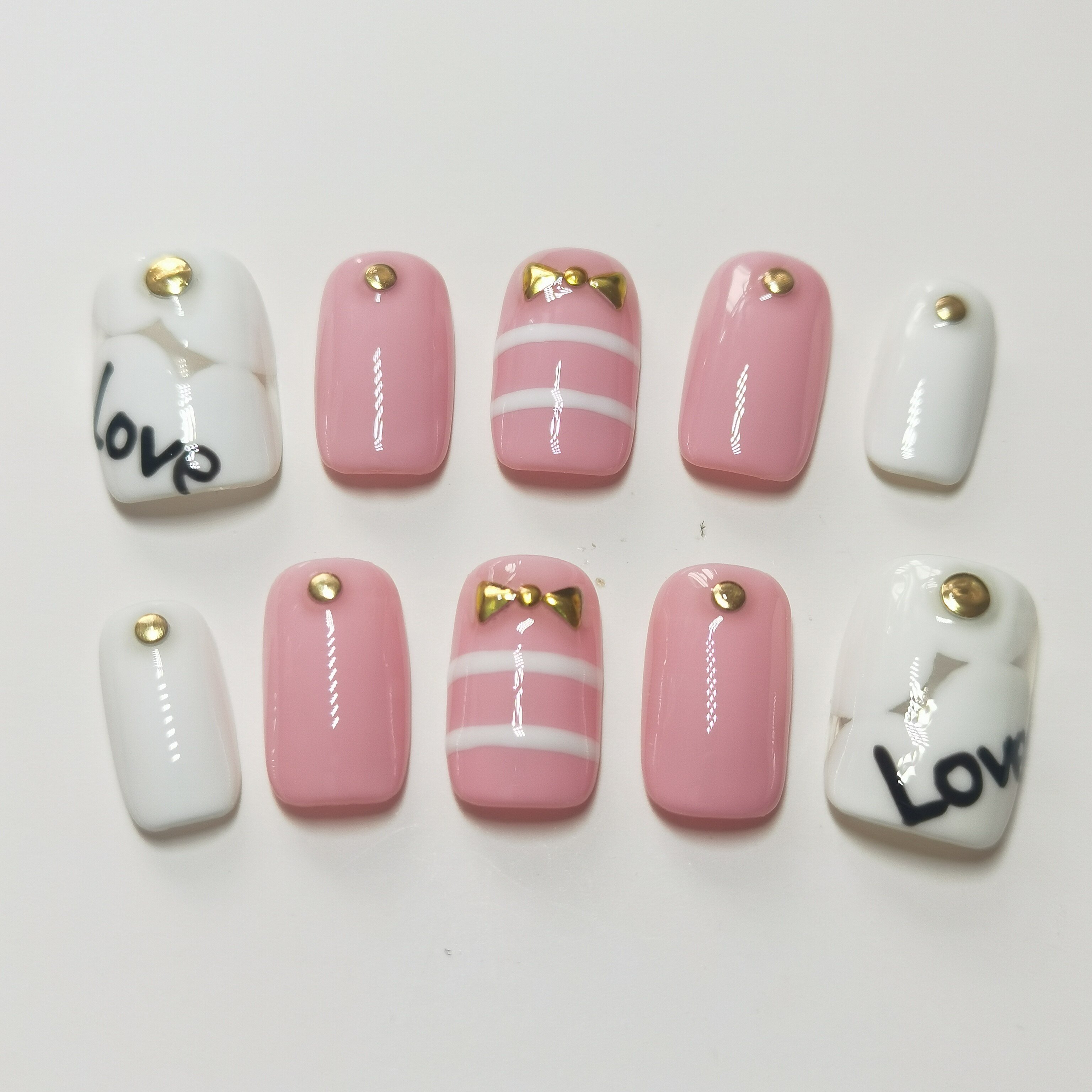 假指甲美甲穿戴甲贴片成品手工