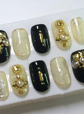 手工美甲穿戴甲光疗贴片成品