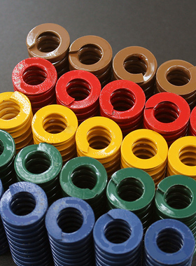 TF黄色进口模具弹簧10*20-300进口合金钢扁线弹簧可定做