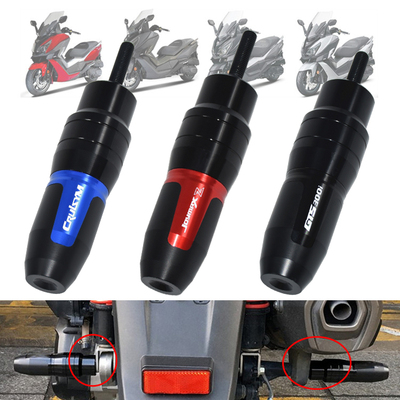 sym三阳巡弋防摔棒胶改装排气管