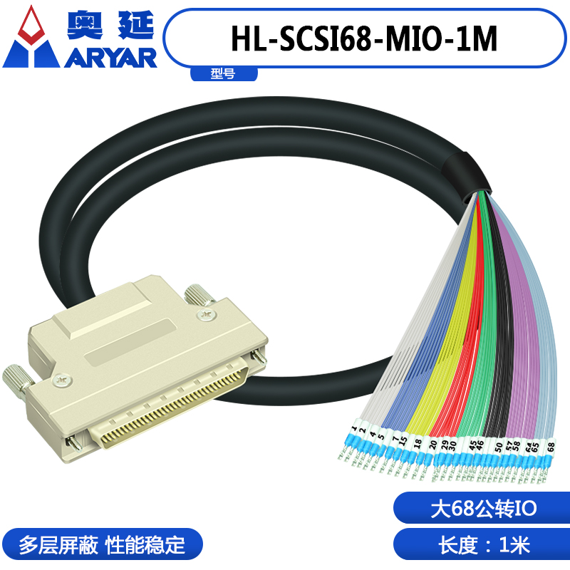 SCSI线HPDB68连接线68针对68针公全铜双屏蔽运动控制卡数据线信号