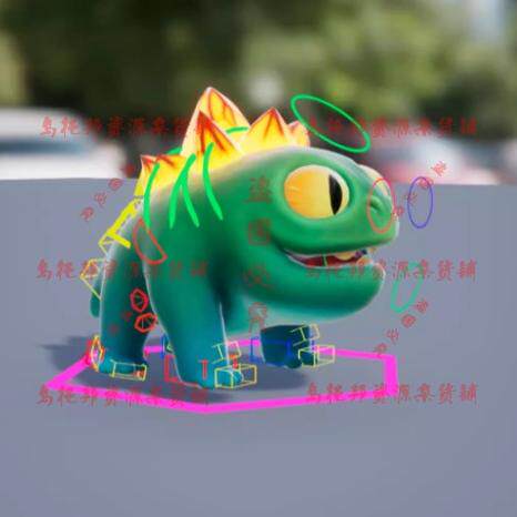 UE5虚幻4Lizard 迪士尼风格卡通可爱小蜥蜴小怪角色动画5.2