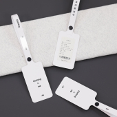 一体式 标签定制logo现货通用高档男女服饰商标挂牌防盗扣 吊牌服装