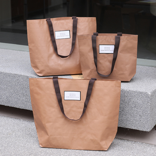 新款编织手提袋礼品袋商场通用购物袋服装店编织袋手提袋定制logo