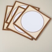 圆形加厚创意古风卡纸带边框方形学生手工美术彩铅素描绘画硬卡纸