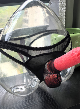 男士性感丁字内裤 个性JJ套囊袋开口U凸透气网纱T裤无痕T裤衩裤头