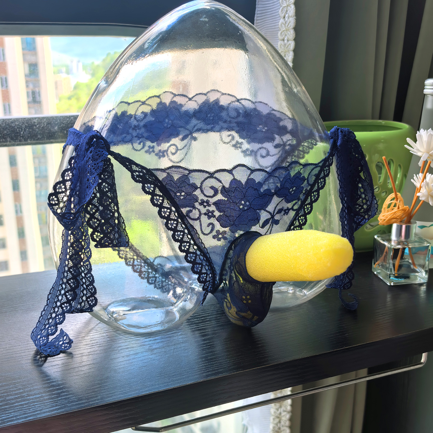 性感蕾丝内裤男士提花网纱透明