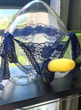 性感蕾丝内裤男士提花网纱透明透视花镂空纯欲个性U凸JJ套三角裤