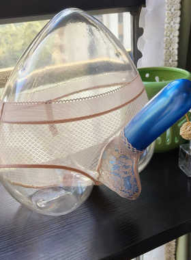 全新情侣亲密内裤透视网纱男士枪弹分离自带透气孔U凸JJ套三角裤