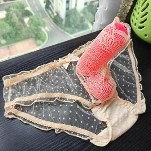 个性 超薄网纱三角内裤 衩 内裤 开口JJ套U凸囊袋透气孔 性感诱惑男士