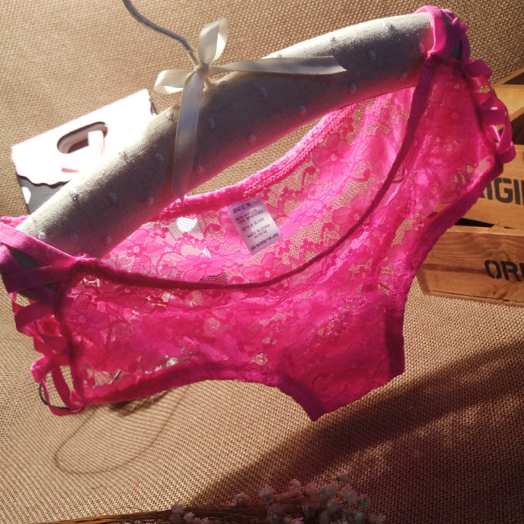 日系桑系小女生时尚风 低腰蕾丝侧边镂空性感诱惑女士三角内裤女