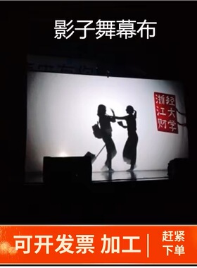 影子舞白布皮影戏舞台投影人影手影手电筒秀表演幕布摄影背景灯光