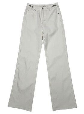 MA牛仔裤女春97322-3慵懒显瘦百搭白色松弛风四面弹宽松直筒长裤