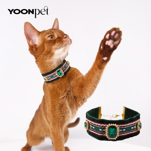 埃及阿比猫高贵宝石项圈脖圈项链