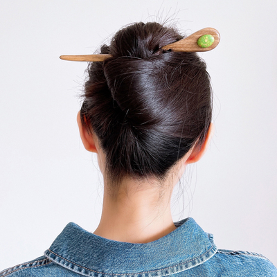 原创设计国风ins檀木发簪时髦