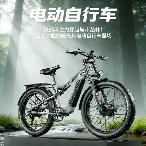 26寸电动助力山地自行车通勤越野