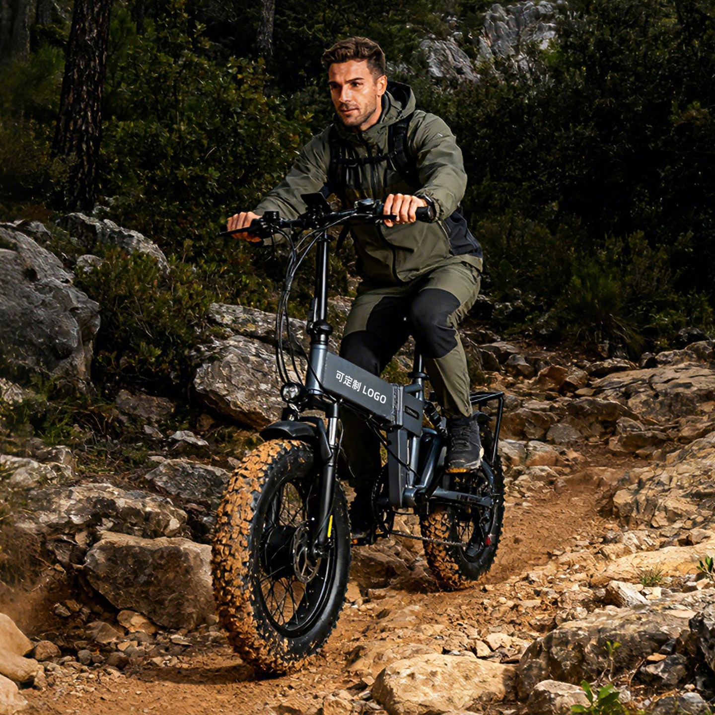 越野20寸电动助力折叠自行车双驱新型山地车锂电瓶车成人代步通勤