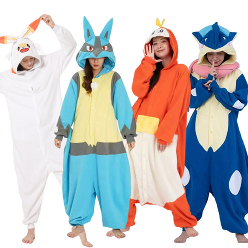 男女派对宝可梦动漫连体衣表演服