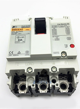 日本富士Fe空气开关 三相断路器BW63EAG 3P 63A 替换EA63C 60A