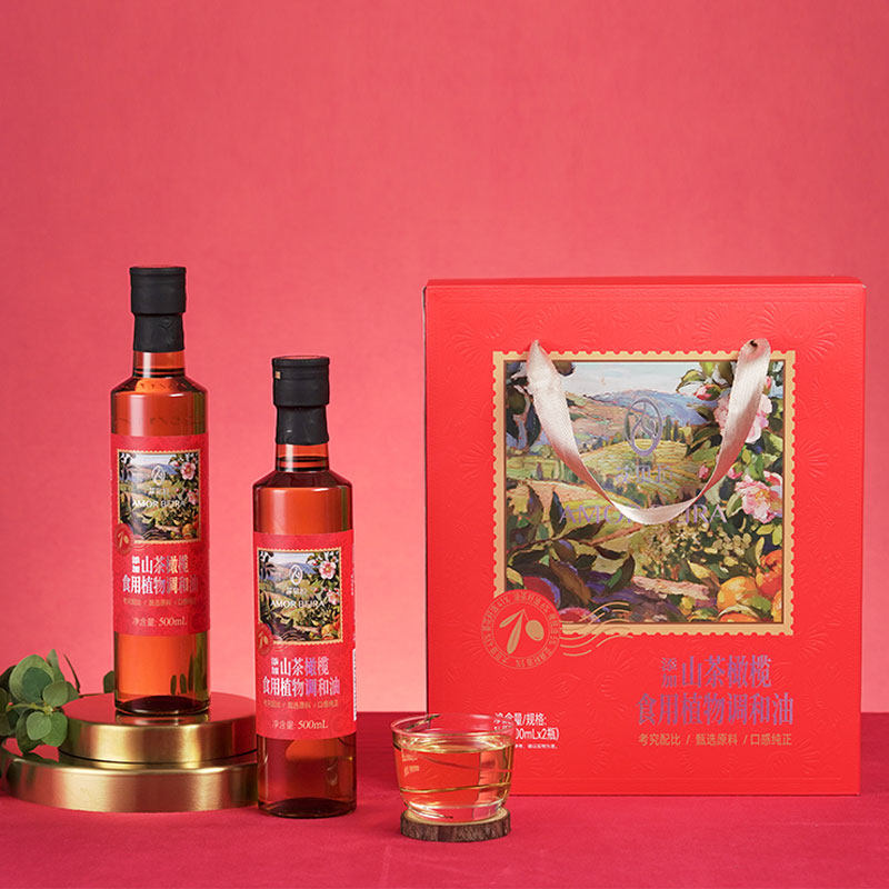艾贝拉山茶橄榄调和油500ml*2礼盒装煲汤炒菜凉拌食用油节日送礼,粮油调味/速食/干货/烘焙,山茶油,淘宝优惠券,粉丝福利购,淘宝优惠卷