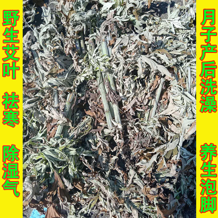 野生艾草艾叶艾蒿产妇月子宝宝洗澡泡脚驱寒除湿带杆晒干15把