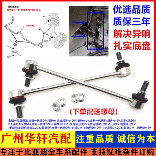 唐DM宋Pro秦PLU汉EV前平衡杆球头