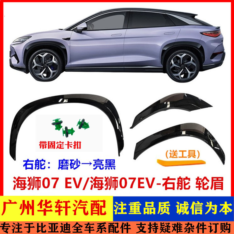 海狮07ev轮眉装饰防撞条叶子板