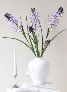 米子家居紫色风信子假花仿真花摆设高级仿生花餐桌花摆花手捧花束