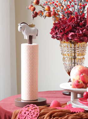 米子家居新年马上有钱创意厨房纸巾架立式卷纸架餐桌收纳置物架