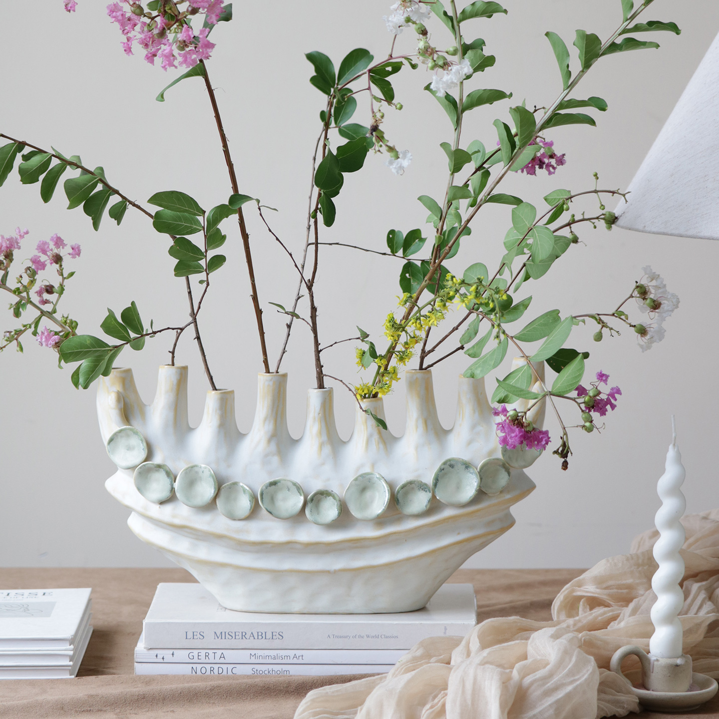 米子家居侘寂风一排花瓶