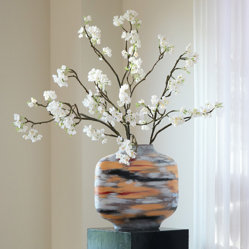 米子家居高级感手绘陶瓷大花瓶