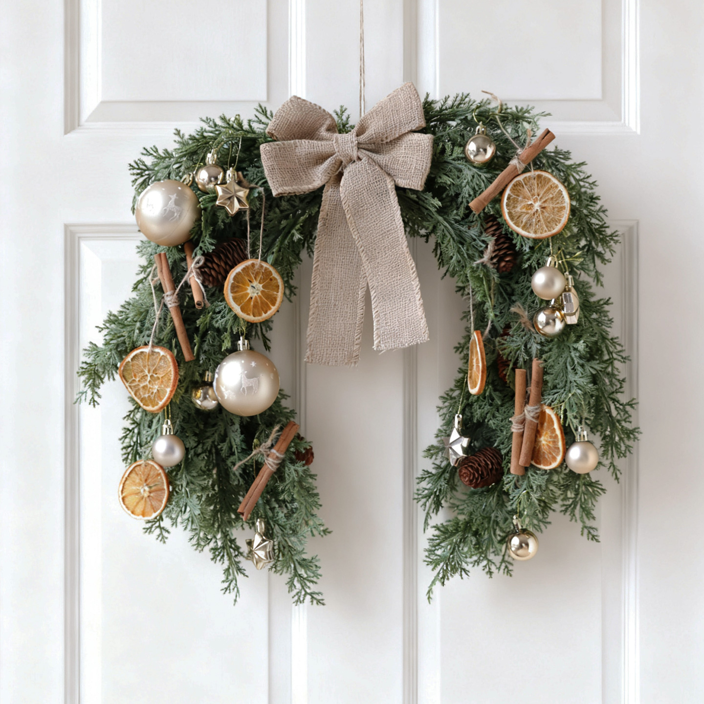 米子家居圣诞节装饰花环门挂