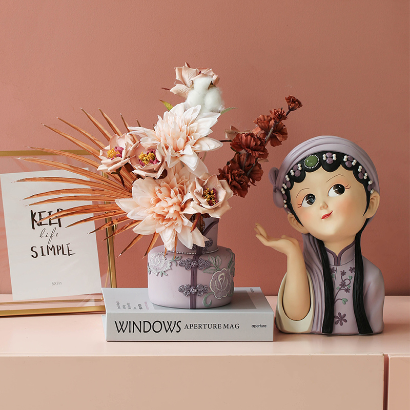 客厅仿真插花花束轻奢风