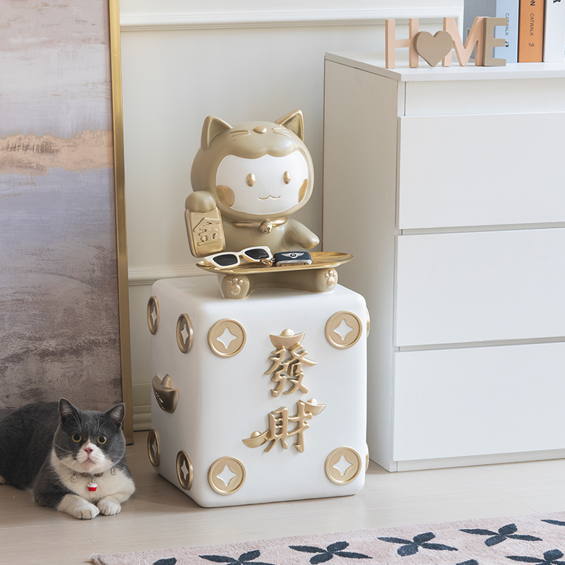 米子家居招财猫落地摆件