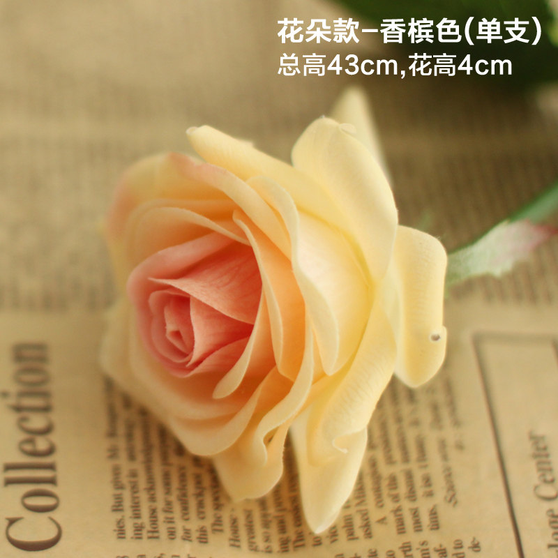 情人节礼品节日礼物仿真花假花装饰花绢花客厅桌面保湿玫瑰花