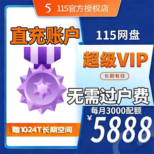 小永V 自动充值 115网盘长期会员 超级会员 送1024T永久空间