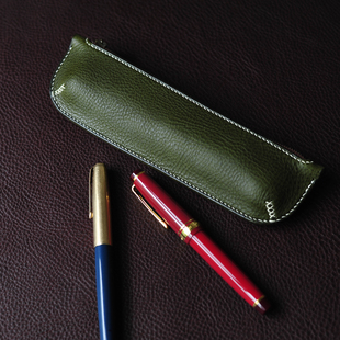 木石手作笔袋Mbox软植鞣牛皮皮料文具小笔袋铅笔收纳皮袋文艺复古