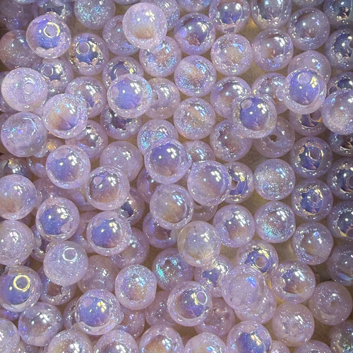 8mm光学电镀梦幻树脂通孔散珠