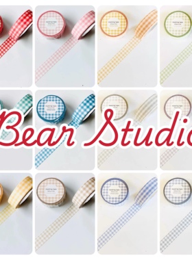 50cm分装  Papier Platz 格子手帐装饰 和纸胶带 日记拉条