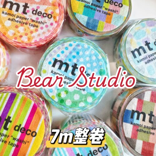 【7m】 整卷 日本MT和纸胶带 竖纹拼贴 基础deco 手帐装饰 15mm