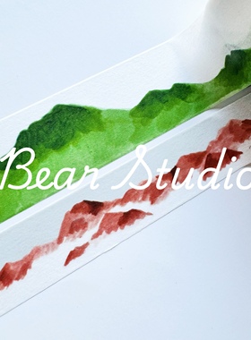 50cm分装 芝生 和纸胶带 矮山绿山赤山 mt承制