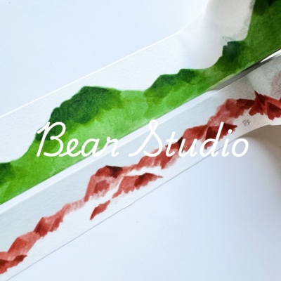 50cm分装 芝生 和纸胶带 矮山绿山赤山 mt承制