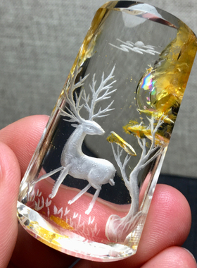 纯天然悟道幽灵吊坠九尾狐阴雕