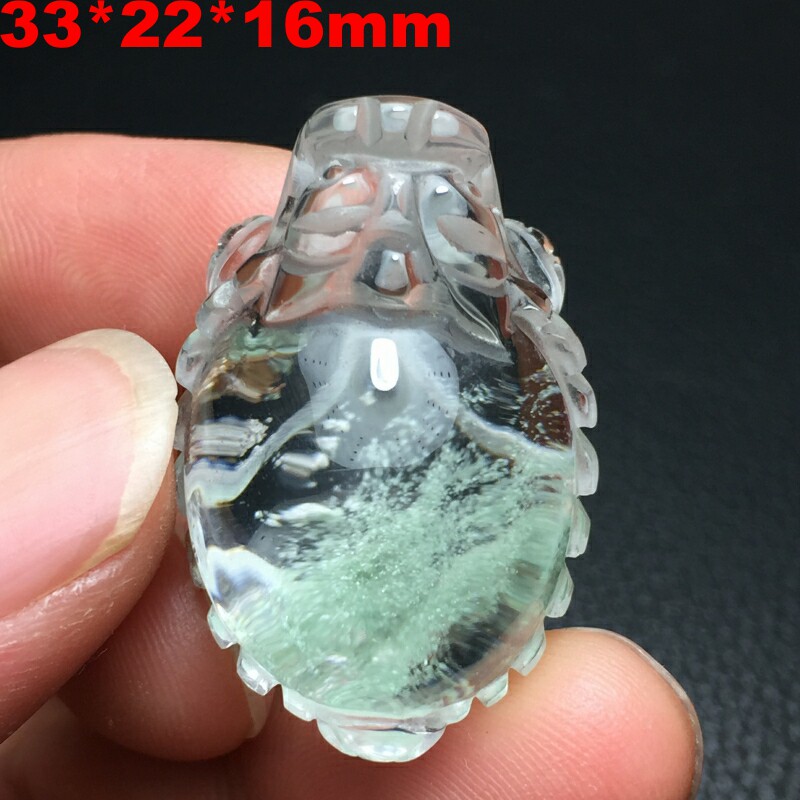 天然水晶四季红绿幽龙龟吊坠彩幽发晶貔貅战龟挂件挂坠毛衣链钥匙