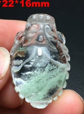 绿幽灵龙龟水晶吊坠挂件毛衣链