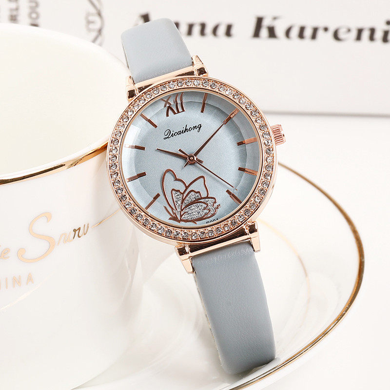 蝴蝶小表盘手表女款学生初高中简约气质森系复古小众设计高级感