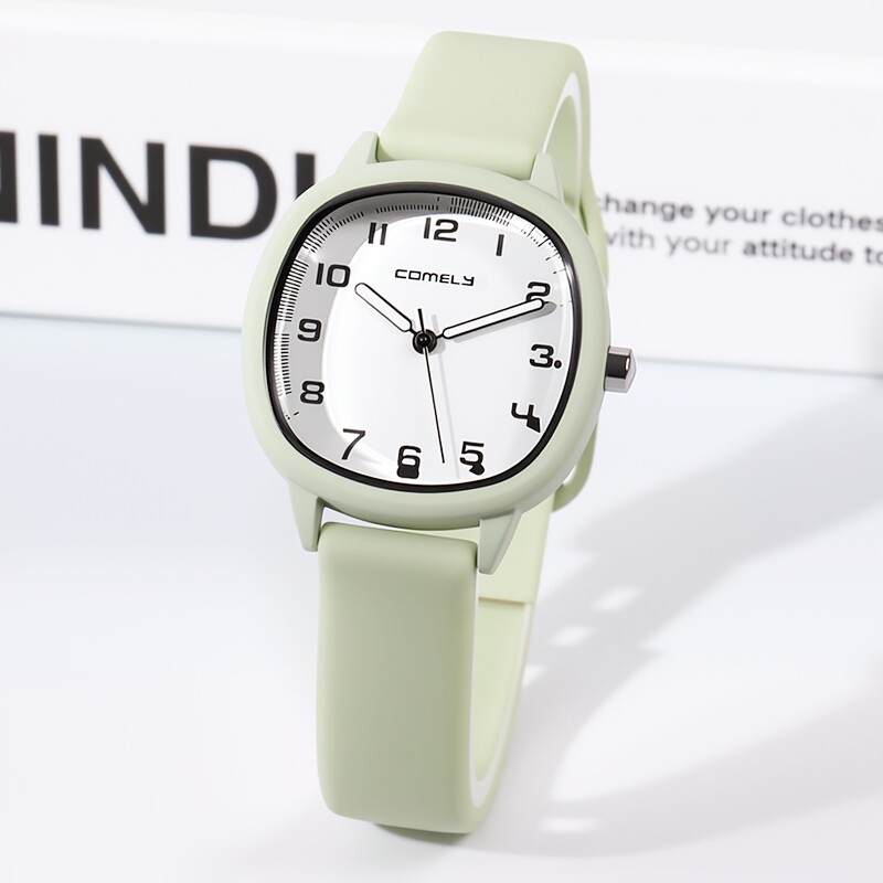 静音考试专用手表女款学生初中生高中生高颜值夜光小表盘儿童女孩